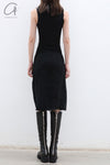 marc le bihan turtleneck dress 21961 E23 black